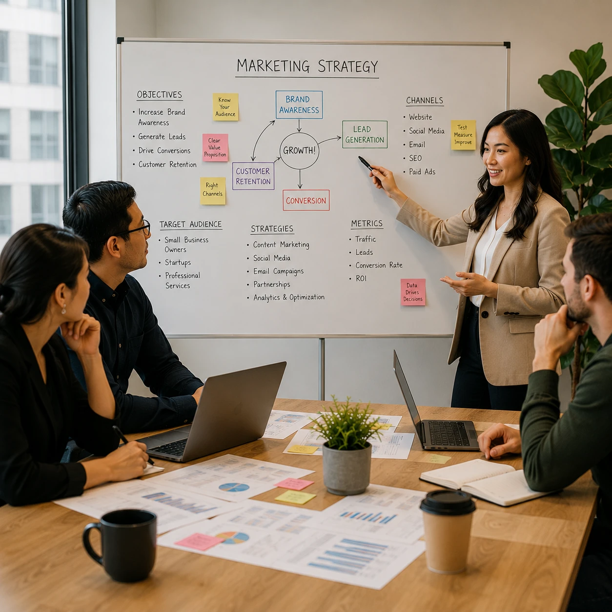 Marketing strategy planning session